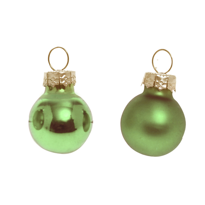 Set of 12pcs. Green Christmas Ornaments YGB2525/GR
