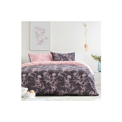 Single Size Fitted Bed Sheets 3pcs. Set 100x200+30cm Cotton Kocoon 30559 Grunge Rose - Gray