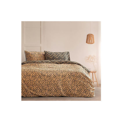 Queen Size Bed Sheets 4pcs. Set 240x270cm Cotton Kocoon 30530 Zola Beige