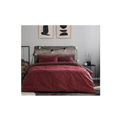 Queen Size Bed Sheets 4pcs. Set 240x270cm Cotton Kocoon 30540 Zola Bordeaux