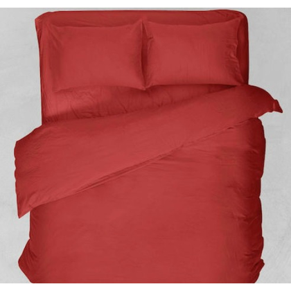 Παπλωματοθήκη Μονή 160x240 Viopros Basic Κόκκινο Βαμβάκι-Polyester