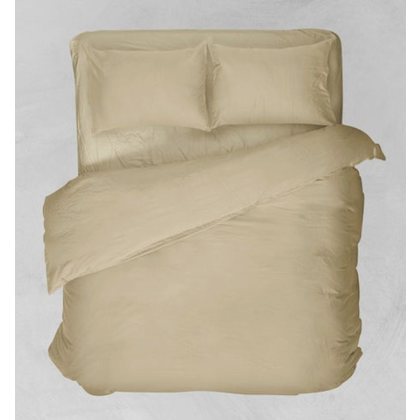 Single Duvet Cover 160x240 Viopros Basic beige 60% Cotton 40% Polyester