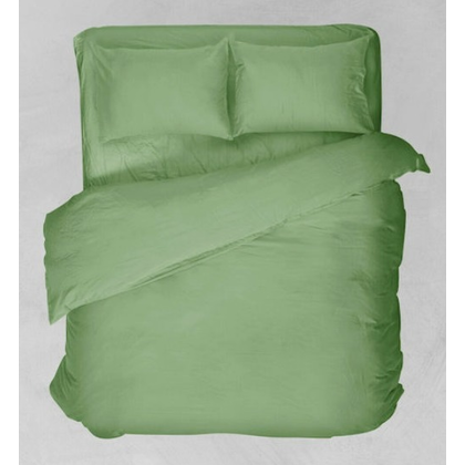 Single Fitted Bedsheet 100x200+25 Viopros Basic green 60% Cotton 40% Polyester