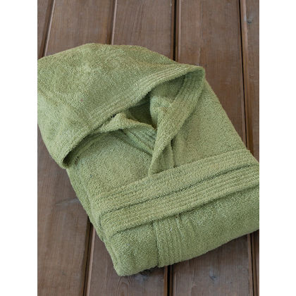 Hooded Bathrobe S Cotton Kocoon 28687 Molle Light Green