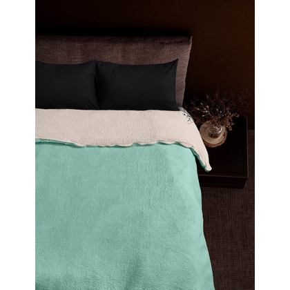 Blanket 240x260cm Madi Sleet Collection Sposh Mint Beige 100% Polyester