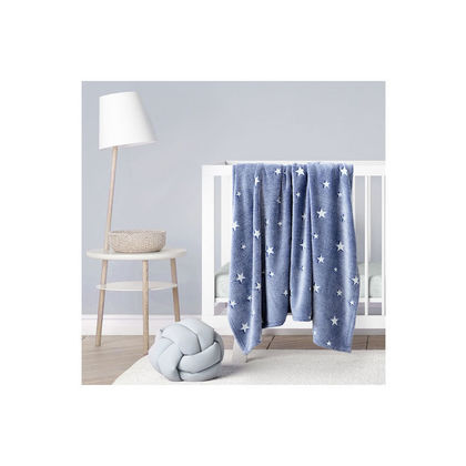 Baby's Fleece Blanket 110x140cm Polyester Kocoon 27041 Glow Star - Blue