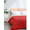 Blanket 240x260cm Madi Sleet Collection Graupel Red Beige 100% Polyester