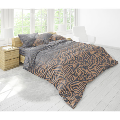 Queen Fitted Bedsheets 4pcs. Set 160x200+25cm Cotton Poplin Anna Riska Premium Collection 5007