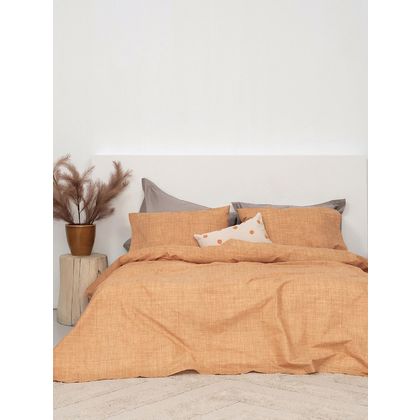 Semi-Double Bed Sheet 170x260 Palamaiki Mix & Match Lina Sand 100% Cotton 144TC