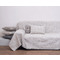 Three Seater Sofa Throw 180x280cm Jacquard Chenille Anna Riska 1445 - Ivory