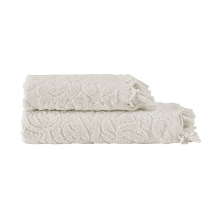 Bath Towels 2pcs. Set 50x90cm & 70x140cm Cotton Anna Riska Anabelle 1 - Ivory