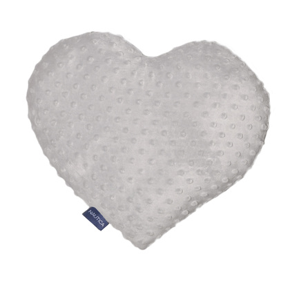 Decorative Velour Pillow Polyester 33x38cm Nautica Heart​ - Gray