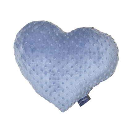 Decorative Velour Pillow Polyester 33x38cm Nautica Heart​ - Blue