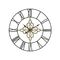 Ρολόι Τοίχου Μεταλλικό Φ60cm Inart 3-20-463-0006 / Μαύρο - Χρυσό