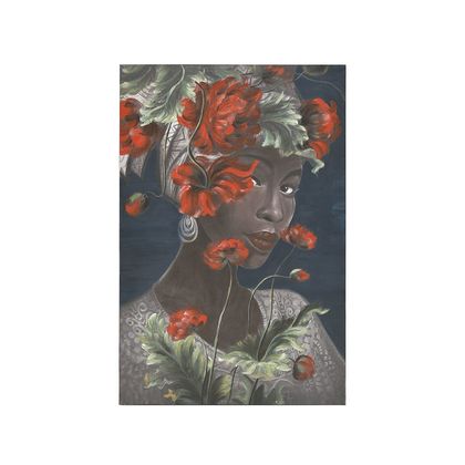 Πίνακας Καμβάς Γυναικεία Φιγούρα/ Λουλούδια 60x3x90cm Inart 3-90-006-0304