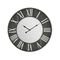 Ρολόι Τοίχου Μεταλλικό Με Καθρέπτη Φ60x5cm Inart 3-20-463-0048 / Μαύρο - Ασημί