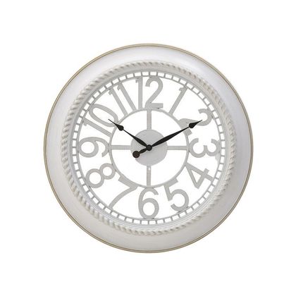  Ρολόι Τοίχου Πλαστικό Αντικέ Φ60x5cm Inart 3-20-284-0172 /Λευκό