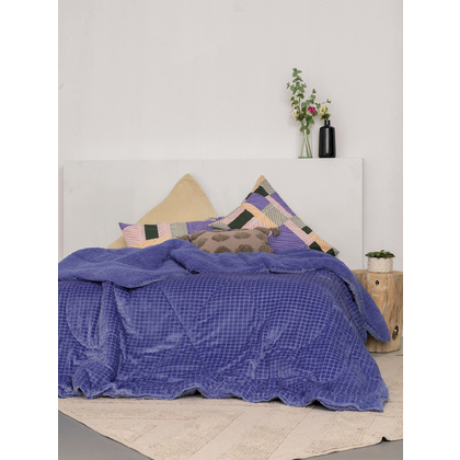 Κουβερτοπάπλωμα Υπέρδιπλο 220x240 Palamaiki Zelda Purple Comforter Collection Flannel/Sherpa