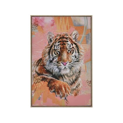 Canvas Wall Art Tiger 60x90cm Inart 3-90-704-0056
