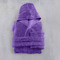 Μπουρνούζι Παιδικό Με Κουκούλα 12-14 Ετών Rythmos Twist Purple 100% Βαμβάκι