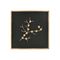 Μεταλλικός Πίνακας με Πλαίσιο Λουλούδι Μαύρο/ Χρυσό 50x50cm Inart 3-90-005-0001