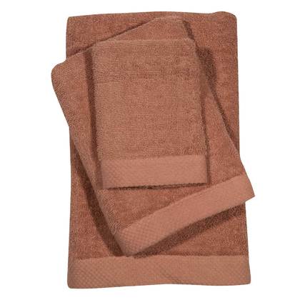 Towels Set 3pcs 30x50/50x100/70x140 Das Home Best 0654 Terracotta 100% Cotton