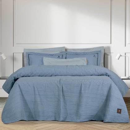 Κουβέρτα Πικέ Μονή 170x250 Greenwich Polo Club Essential-Bedroom Collection Solid 3400 80% Βαμβάκι - 20% Polyester / Γαλάζιο