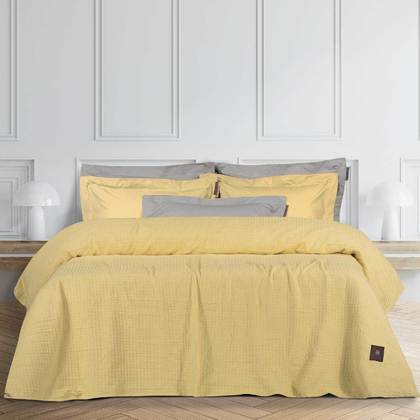 Κουβέρτα Πικέ Μονή 170x250 Greenwich Polo Club Essential-Bedroom Collection Solid 3405 80% Βαμβάκι - 20% Polyester / Κίτρινο