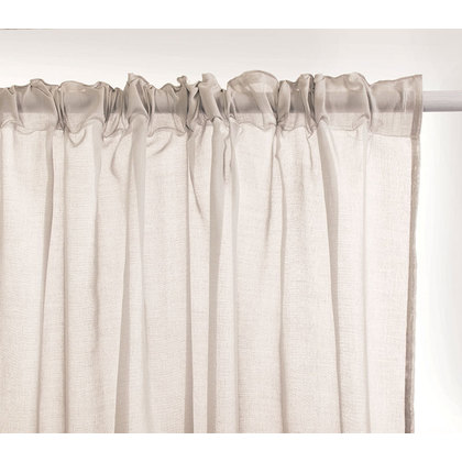 Curtain 140x270 NEF-NEF Elina Beige 100% Polyester