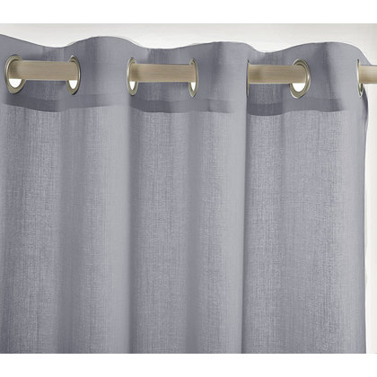 Κουρτίνα Δωματίου Με Κρίκους 140x265 NEF-NEF Renata Grey 100% Polyester