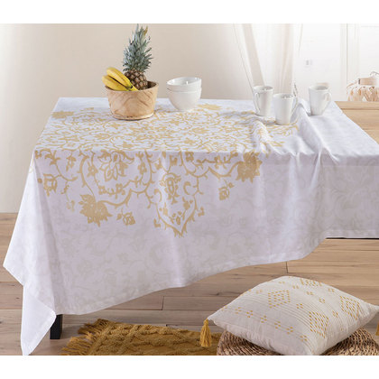 Tablecloth 140x180 NEF-NEF Dreamer Yellow 100% Cotton