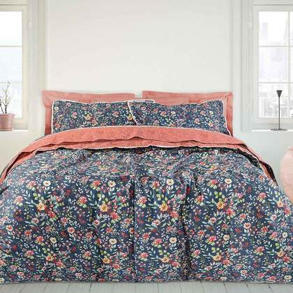 Queen Size Bed Spread 220x240cm Cotton Satin Das Home Prestige Collection 1671