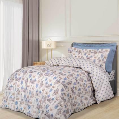 Kid's Bed Sheets Set 170x260cm Cotton Greenwich Polo Club Essential Junior Collection 8825