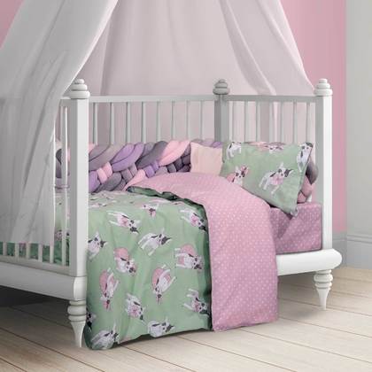 Baby's Bed Sheets 3pcs. Set 130x170cm 8826 Greenwich Polo Club Essential Baby Collection 100% Βαμβάκι 160T.C 