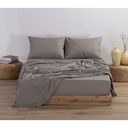 Double Fitted Bedsheet 140x200+30 NEF-NEF Basic 1185-Mocca 100% Cotton Pennie 144TC