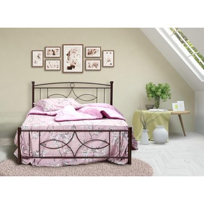 Μεταλλικό Κρεβάτι N15 Ημίδιπλο Με Στρώμα Candia Perfect Και Τάβλες 110x200cm Με Επιλογή Χρώματος