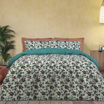Single Size Fitted Bed Sheets 3pcs. Set 120x200+35cm Cotton/Polyester Das Home Casual Collection 5401