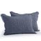 Set Of 2 Pillowcases 52x72 NEF-NEF Blue Collection Laren Blue 100% Cotton 130TC