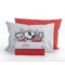 Kids' Single Bed Sheets Set 3pcs 170x260 NEF-NEF Snoopy Mask Hero Grey/Red 100% Cotton 144TC