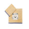Baby's Bath Towels Set 2pcs 30x50/70x140 NEF-NEF Animal Way Yellow 100% Cotton