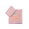 Baby's Bath Towels Set 2pcs 30x50/70x140 NEF-NEF Exploring Together Pink 100% Cotton