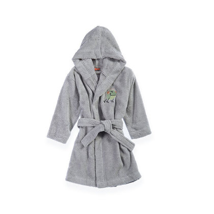 Baby's Hooded Bathrobe No2 NEF-NEF Survivors Grey 100% Cotton