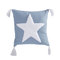 Decorative Pillow 35x35 NEF-NEF Hugging Star Blue 100% Cotton