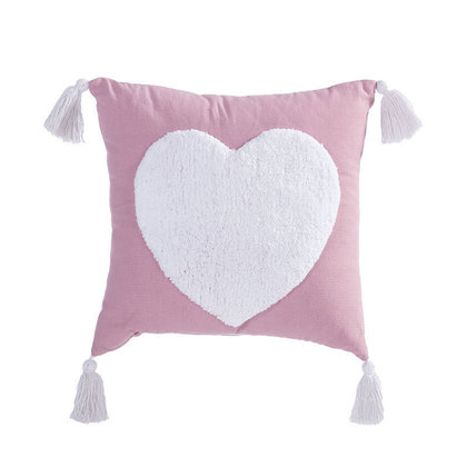 Διακοσμητικό Μαξιλάρι 35x35 NEF-NEF Hugging Heart Pink 100% Βαμβάκι