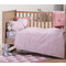 Baby's Crib Sheets Set 3pcs 120x170 NEF-NEF Hugs & Kisses Girl Pink 100% Cotton 144TC