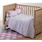 Babys' Crib Piquet Blanket 110x150 NEF-NEF Hugs & Kisses Girl Grey 100% Cotton