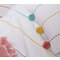 Decorative Pillow 35x35 NEF-NEF Life Line Coral/Yellow 100% Cotton