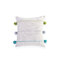 Decorative Pillow 35x35 NEF-NEF Life Line Aqua/Lime 100% Cotton