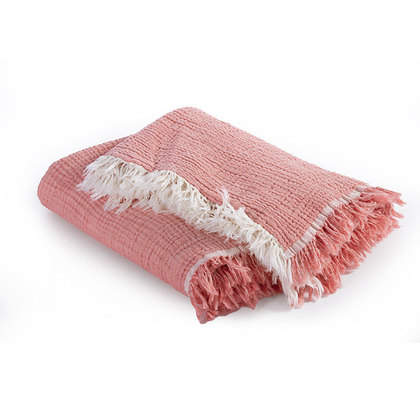 Baby's Crib Blanket 110x150 NEF-NEF Apollo Coral 100% Cotton