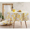Round Tablecloth 180D NEF-NEF Santika Yellow 90% Cotton 10% Linen